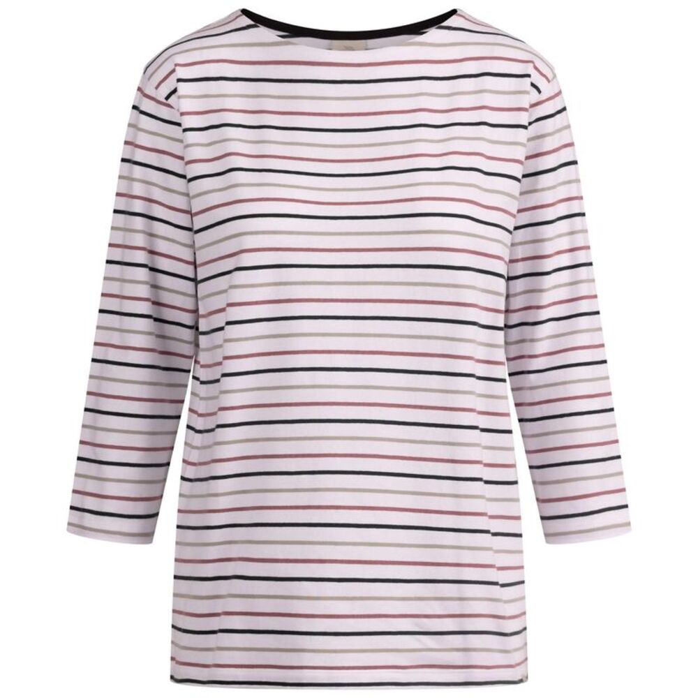 Trespass Womens/Ladies Farren Contrast Striped 3/4 Sleeve T-Shirt / White